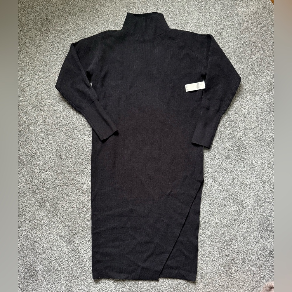 Maeve Black Turtleneck Sweater Dress